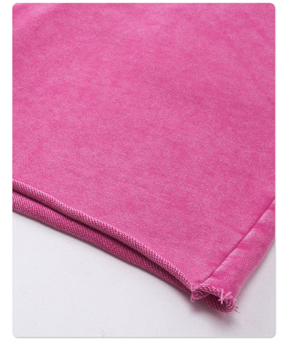 Vintage Dyed Oversize Short-sleeve T-shirt & Vintage Dyed Short Sweatpants Setup WN6631