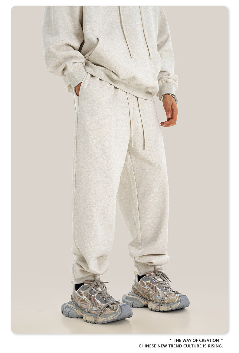 Oversize Heavyweight Pullover Hoodie & Zipper Hoodie & Sweatshirt & Pants Setup WN9930