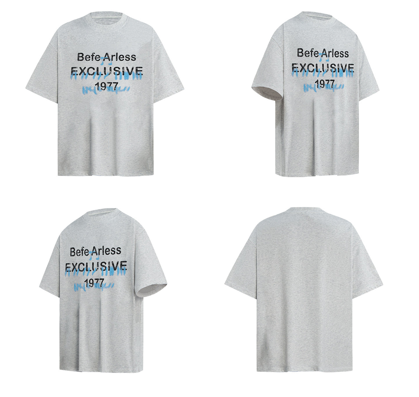 Graffiti Letter Print Short Sleeve T-Shirt WN26268