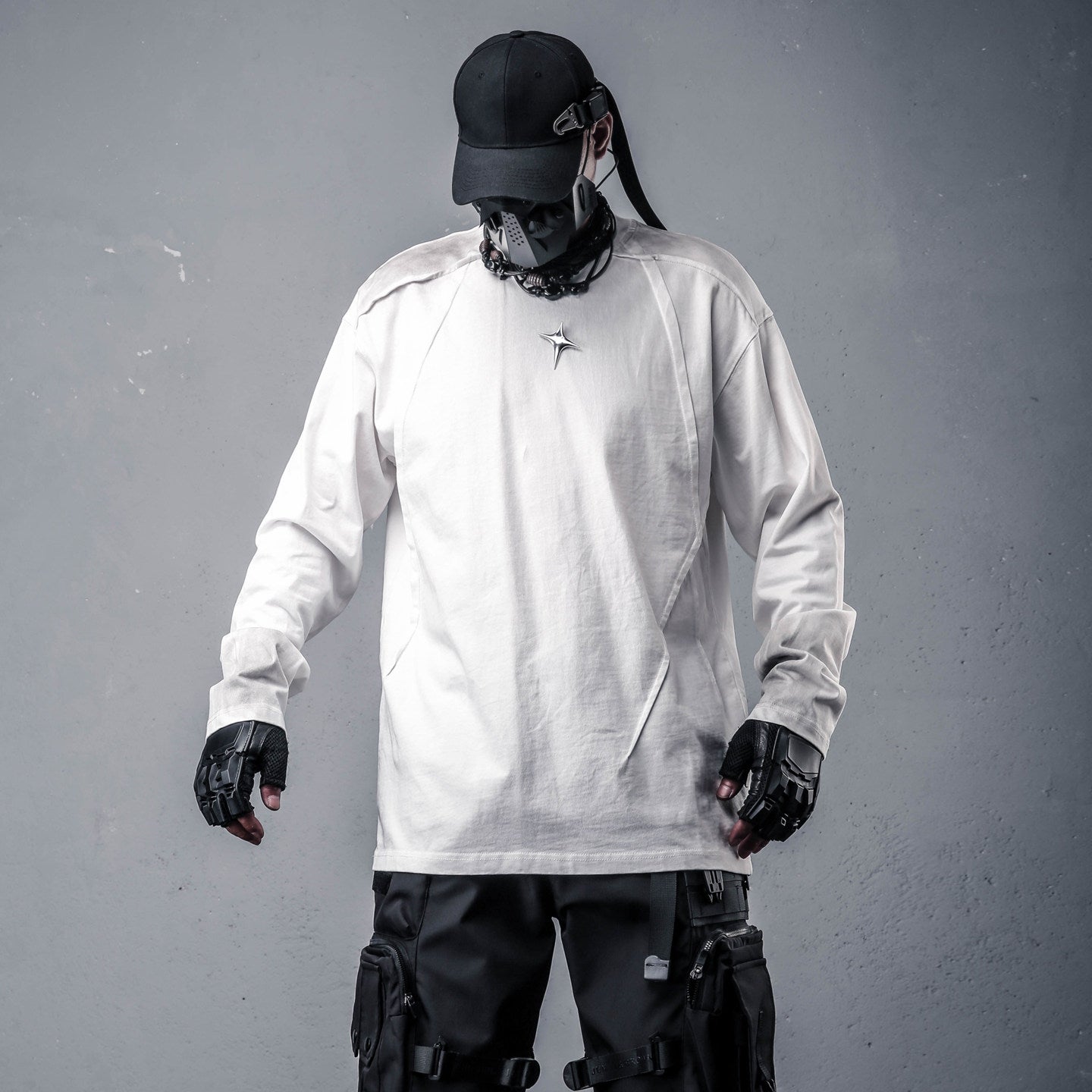 Wash Mix Graphic Functional Oversize Long Sleeve T-Shirt WN22510