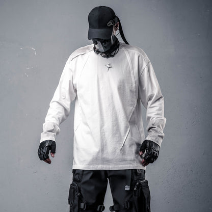 Wash Mix Graphic Functional Oversize Long Sleeve T-Shirt WN22510