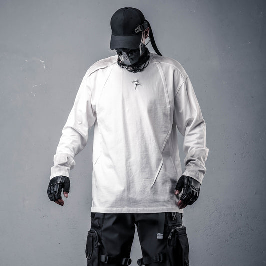 Wash Mix Graphic Functional Oversize Long Sleeve T-Shirt WN22510