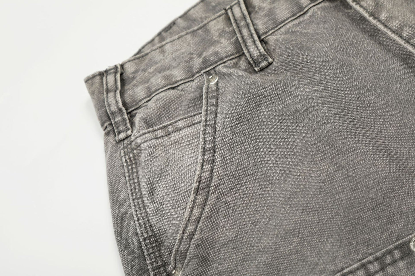 Deconstruction Damage Wide Leg Denim Jeans WN25818