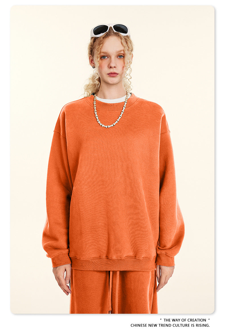 Fleece Lining Oversize Sweatshirt WN9928
