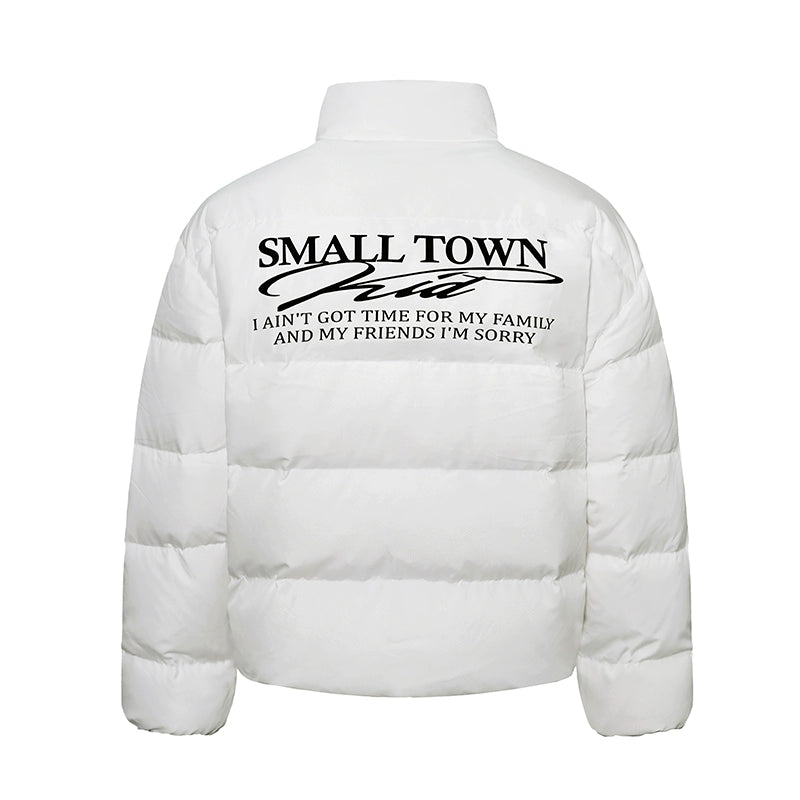 Letter Design White Duck Down Jacket WN12032