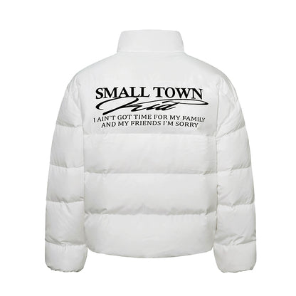 Letter Design White Duck Down Jacket WN12032