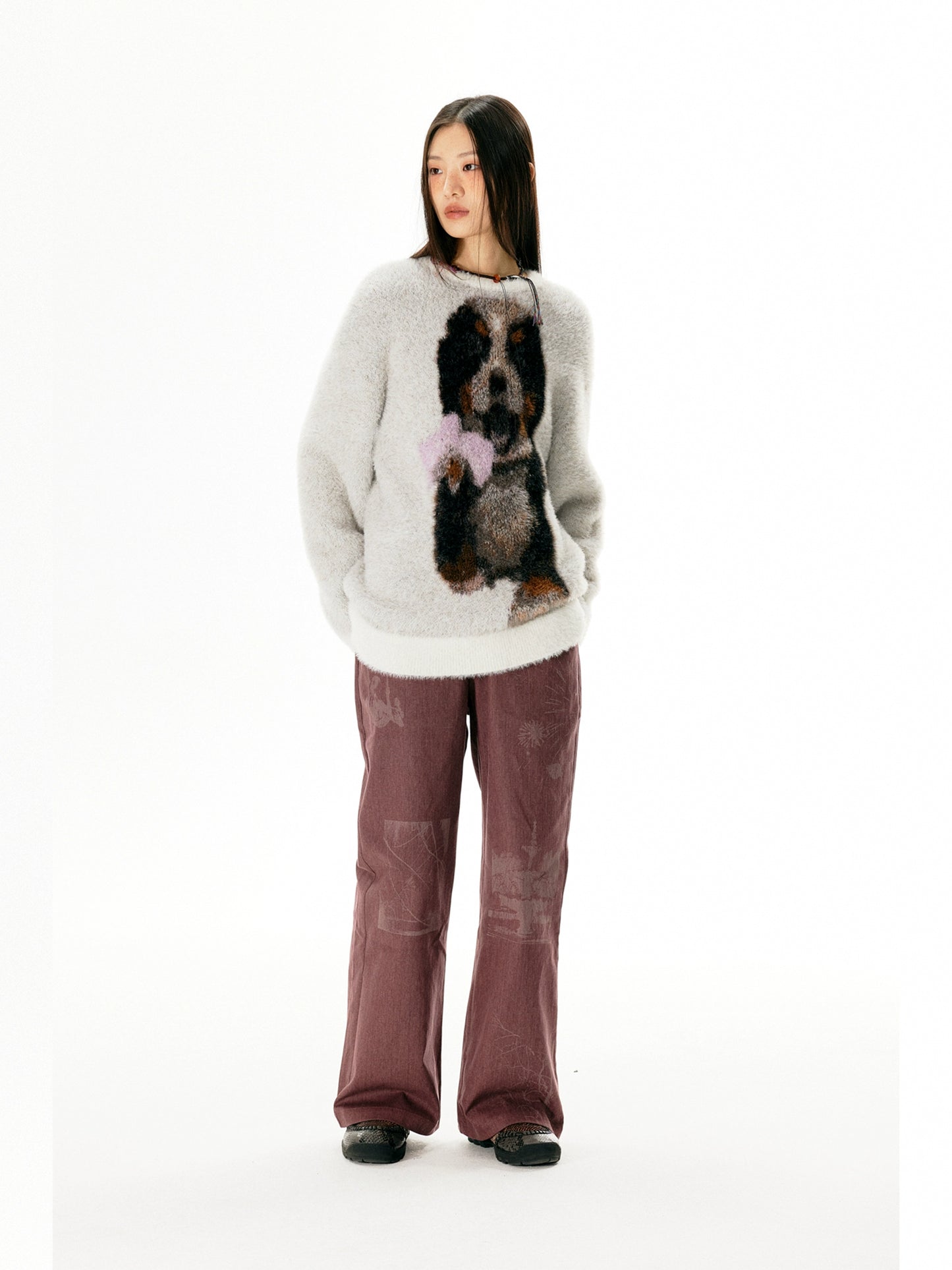 Bernese Mountain Dog Design Knit Sweater WN18863