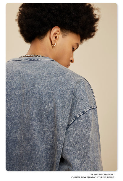 Oversize Washed Long-sleeve t-shirt WN6053