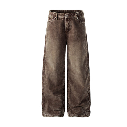 Washed Corduroy Straight Pants WN23064