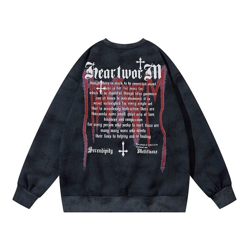 Washed Oversize Pullover Sweatshirt WN10900