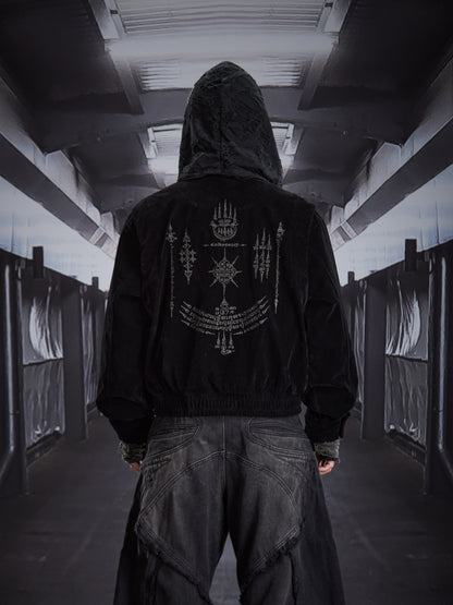 Stand Neck Metal Buckle Short Suede Jacket WN22809