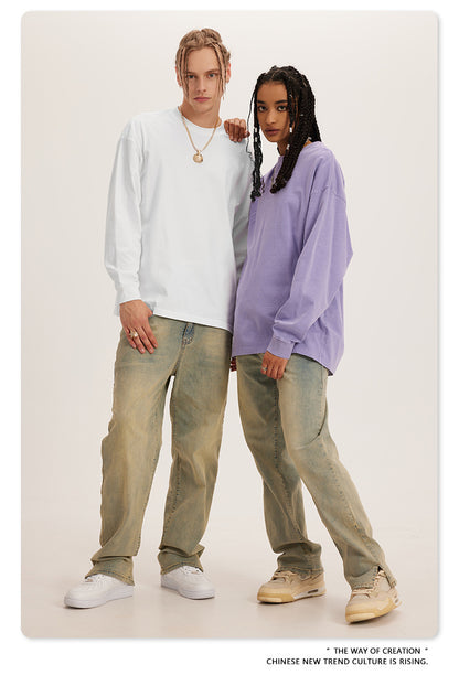 Oversize Washed Long Sleeve T-Shirt WN6052