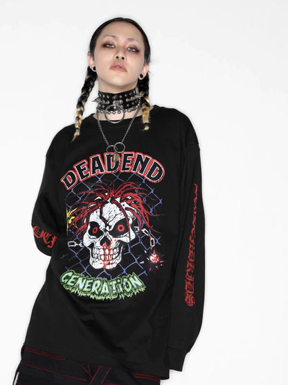 Skull Print Long Sleeve T-Shirt WN22272