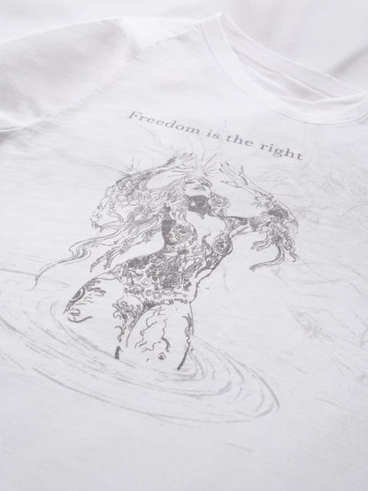 Graphic Print Long Sleeve T-Shirt WN28061