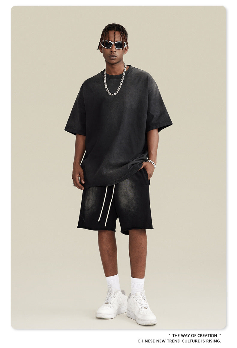 Washed Oversize Short-sleeve T-shirt WN6443