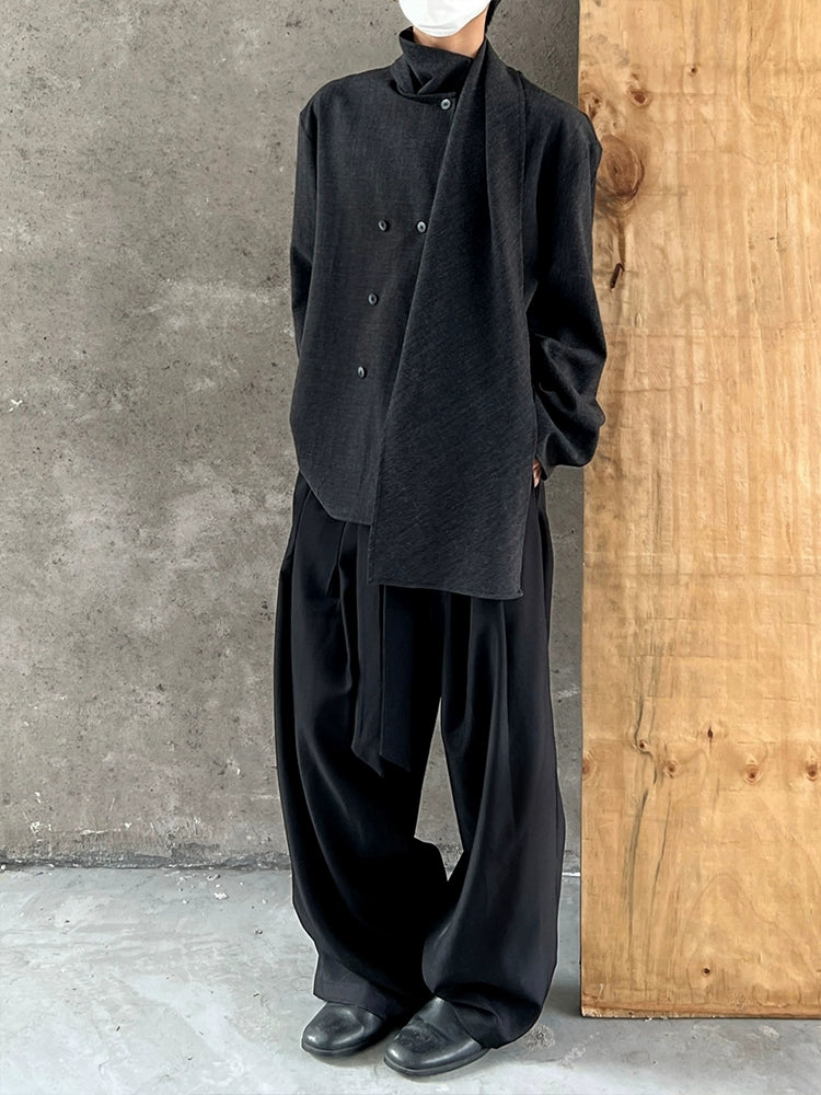 Irregular Design Chinese Style Long Sleeve Shirt WN20007