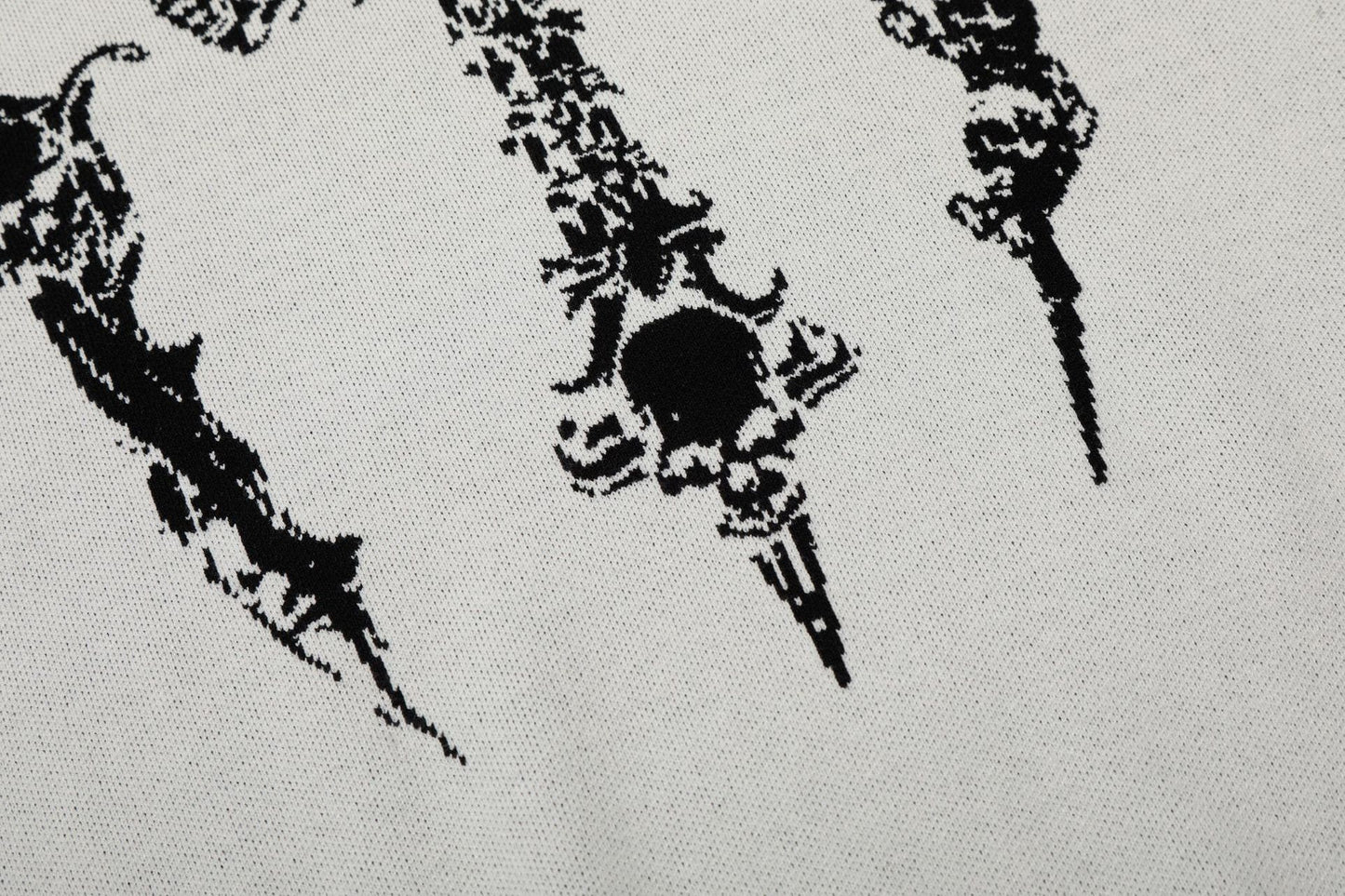 Cross Skull Graphic Short Sleeve Knit T-shirt WN25529