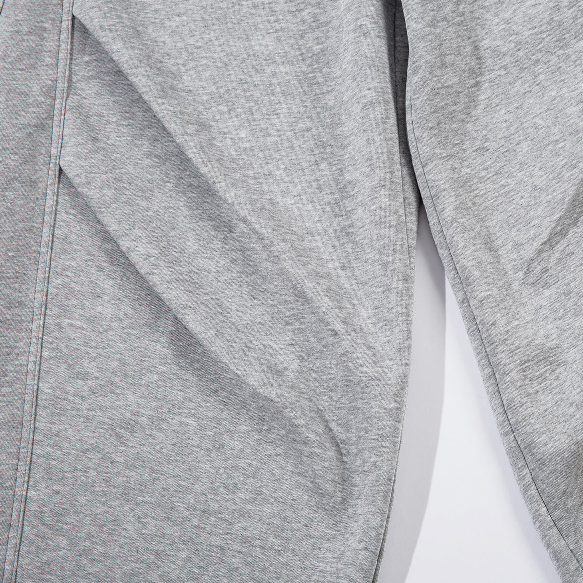 Sporty Curved Pleats Wide Leg Sweatpants WN25695