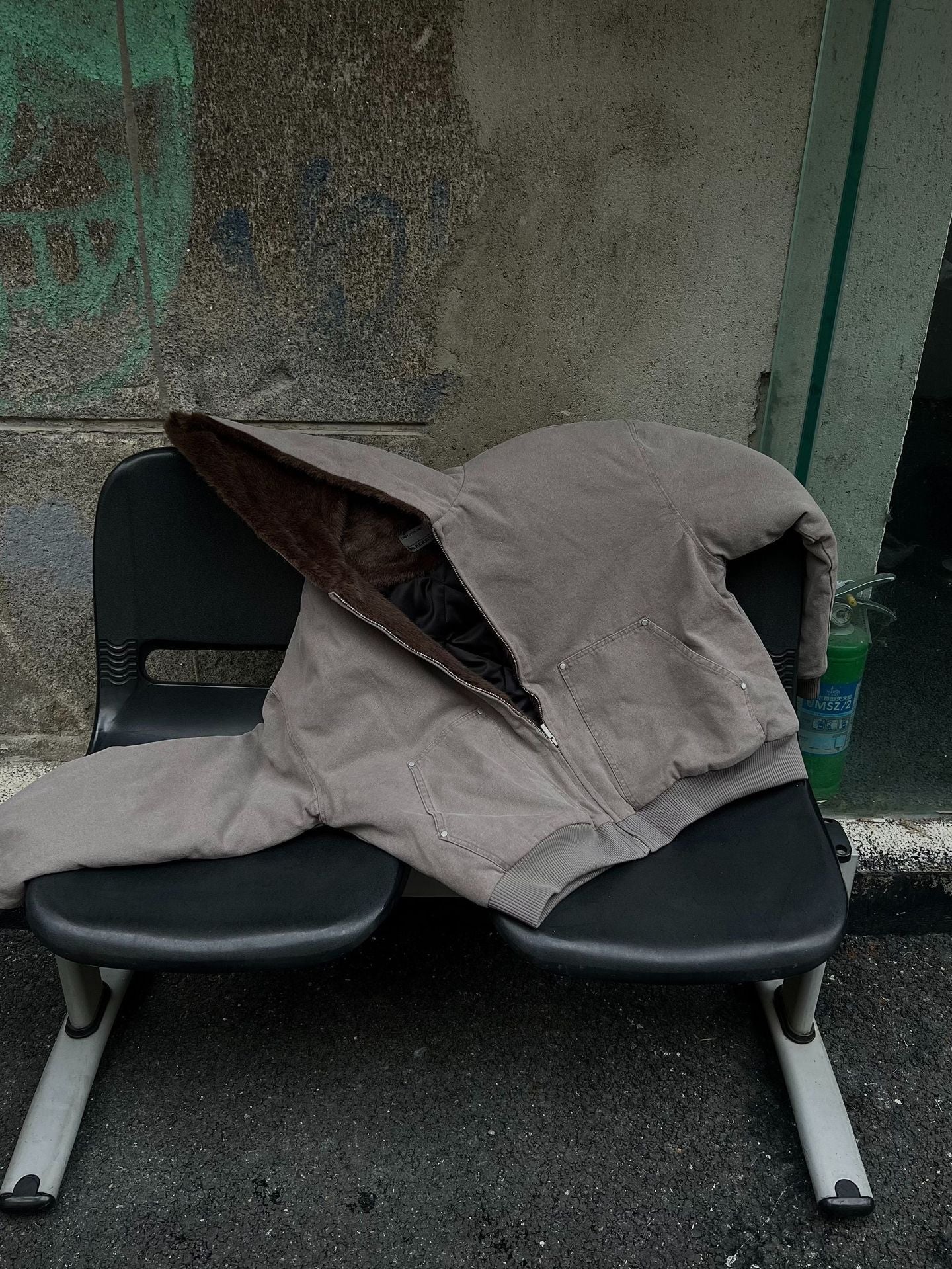 Fur Collar Sherpa-Lining Hooded Padded Jacket WN11363