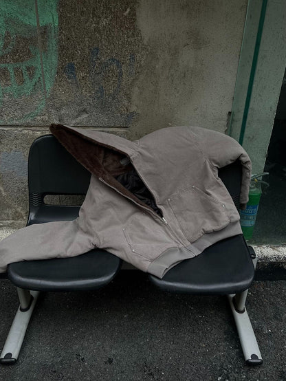 Fur Collar Sherpa-Lining Hooded Padded Jacket WN11363