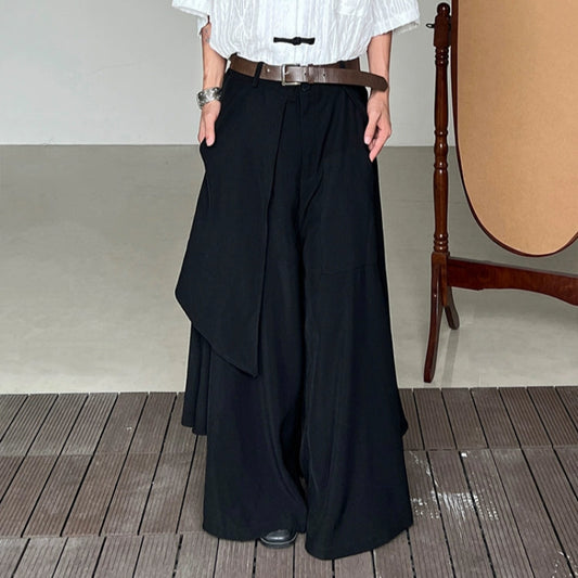 Irregular Patchwork Wide Leg Trousers WN20024