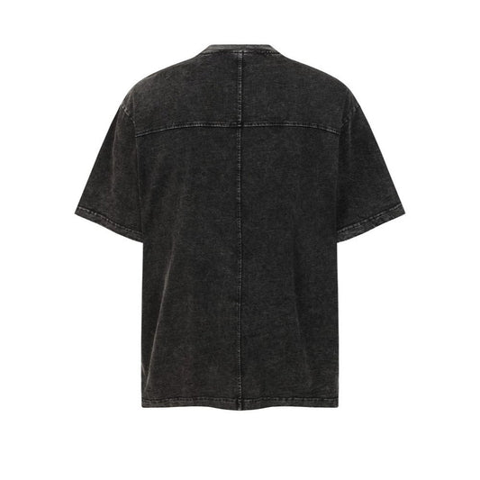 Heavyweight Washed Metal Stud Deconstructed Short Sleeve T-Shirt WN27896
