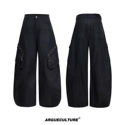 Wax Coating Multi-Pocket Heavyweight Denim Jeans WN23555