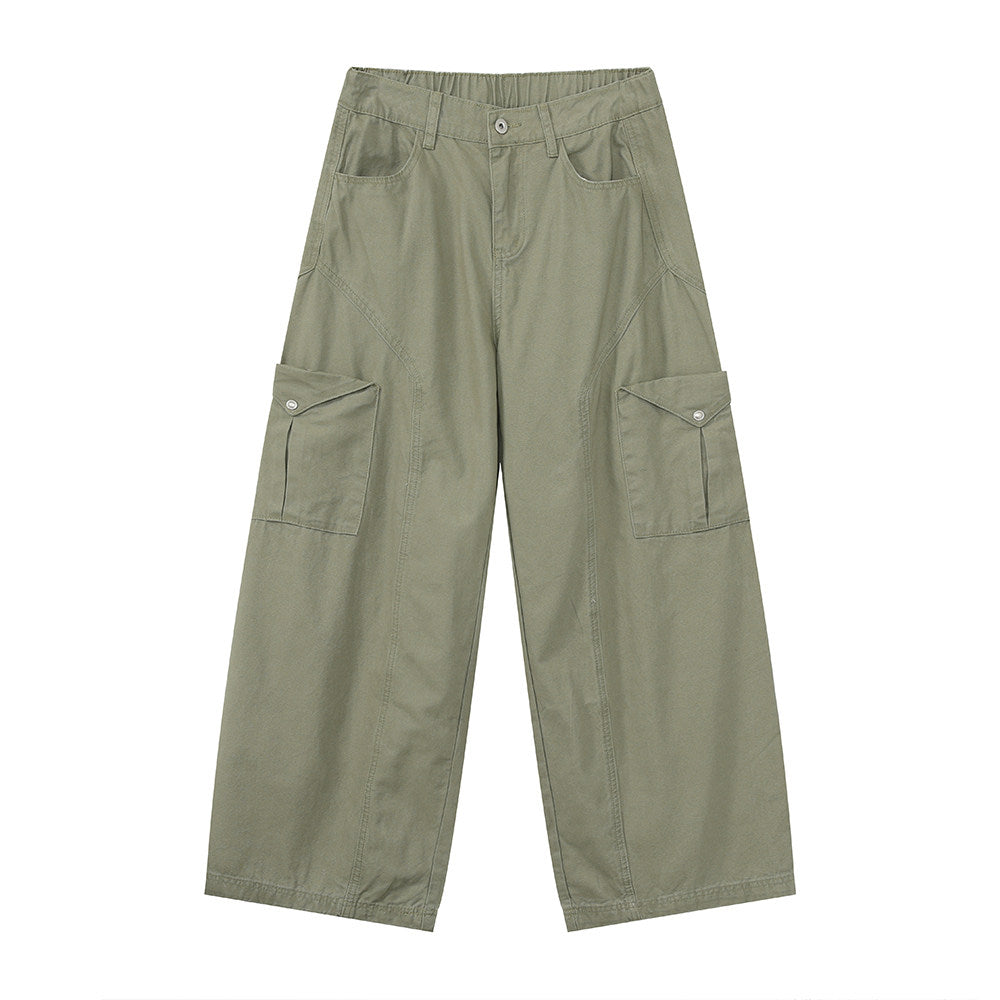 Utility Pocket Short Sleeve Jacket & Cargo Wide Leg Pants Setup WN24991