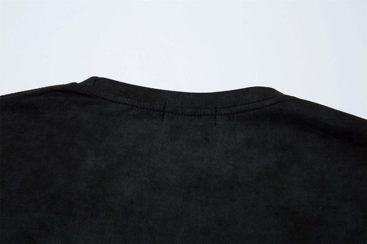 Suede Graffiti Print Oversize Short Sleeve T-Shirt WN15117