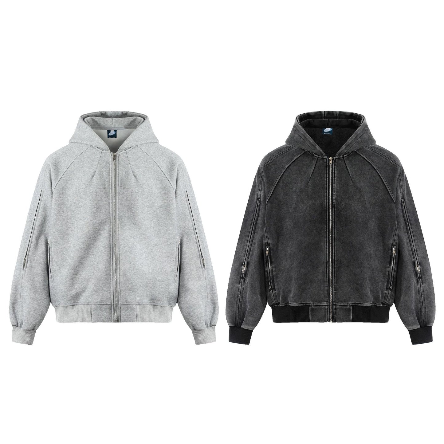 Oversize Simple Zipper Hoodie WN13103