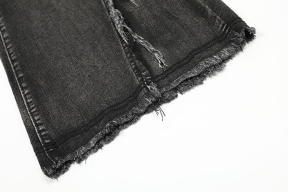 Washed Flare Denim Jeans WN14556