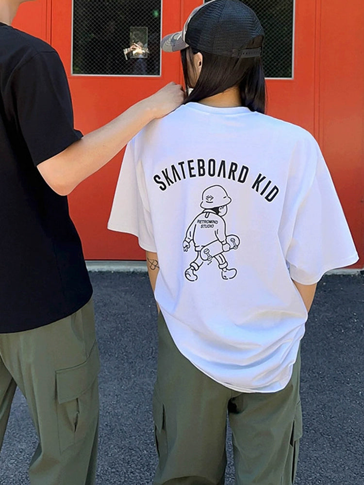 Cartoon Print Oversize Short Sleeve T-Shirt WN20255