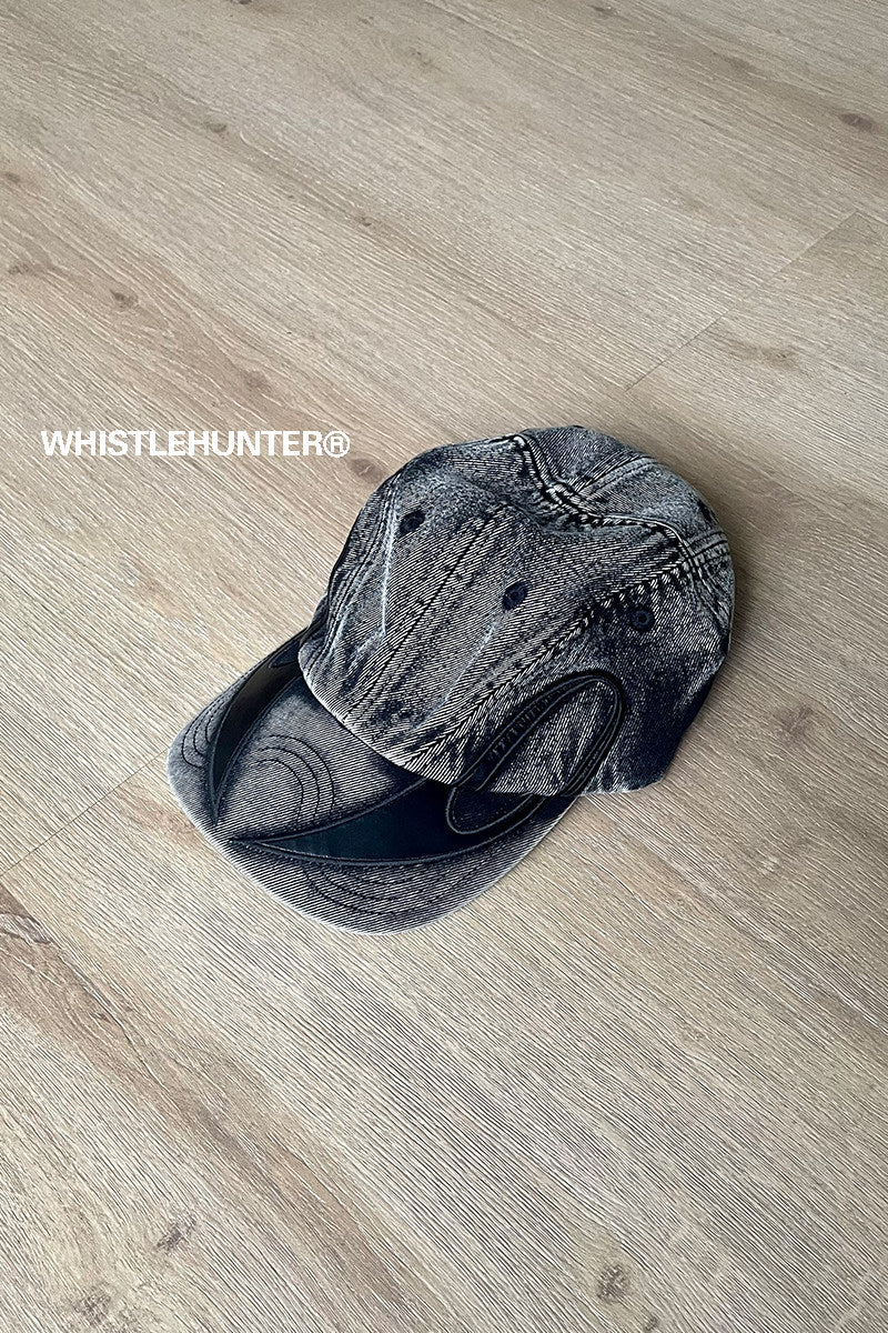 Three-Tone Embroidered Leather Patchwork Large Logo Baseball Cap WN26692