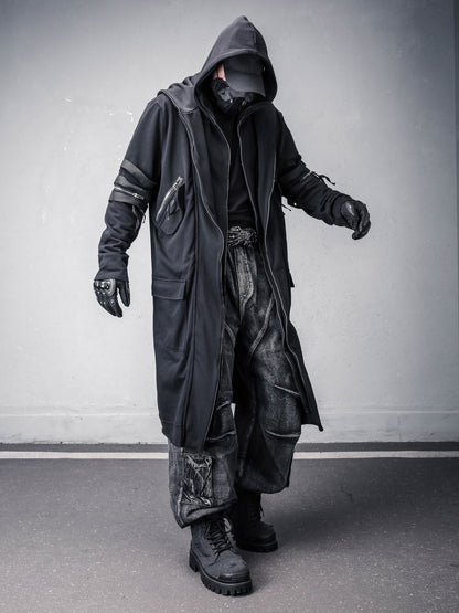 Functional Multi-Pocket Hooded Zipper Coat WN22575