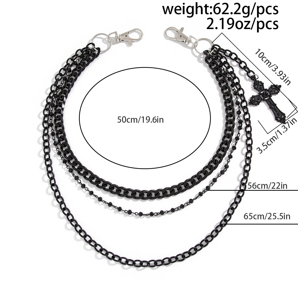 Cross Pendant Pants Chain WN21065