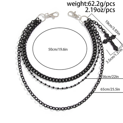 Cross Pendant Pants Chain WN21065