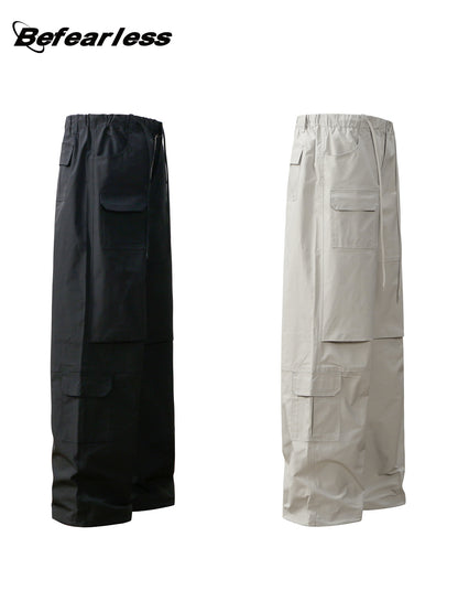 Multi Pocket Panel Wide Leg Cargo Pants WN26194