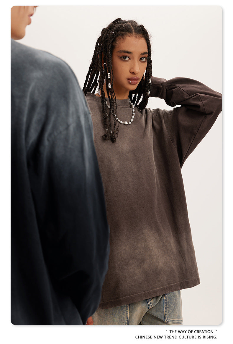 Oversize Washed Long-sleeve t-shirt WN6051