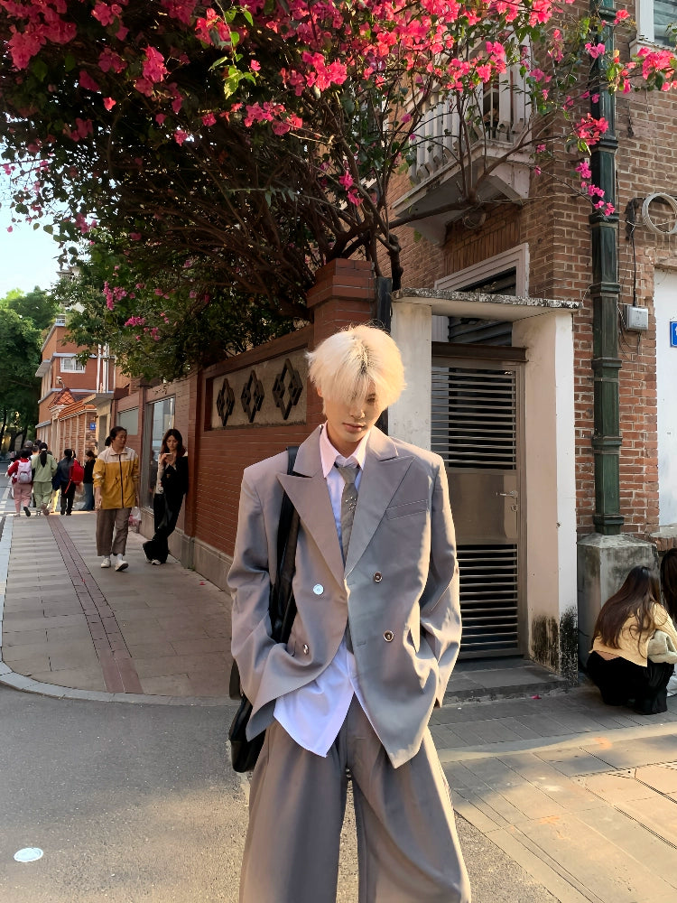 Tailored Jacket & Wide Leg Trousers Setup WN19890