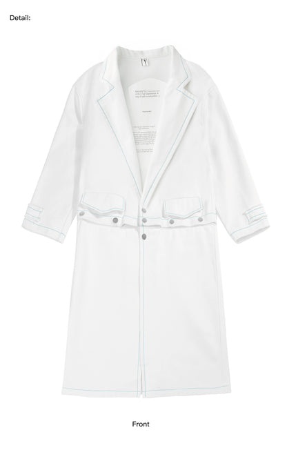 Detachable Two-Way Oversize Canvas Coat WN19013