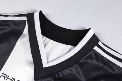Number Graphic Contrast Stripe Short Sleeve T-Shirt WN27990