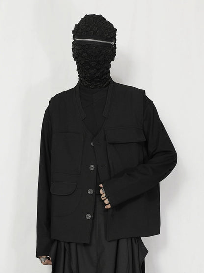 Multi-Pocket Tailored Vest Jacket WN20181