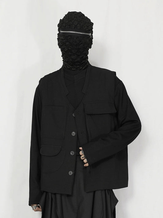Multi-Pocket Tailored Vest Jacket WN20181