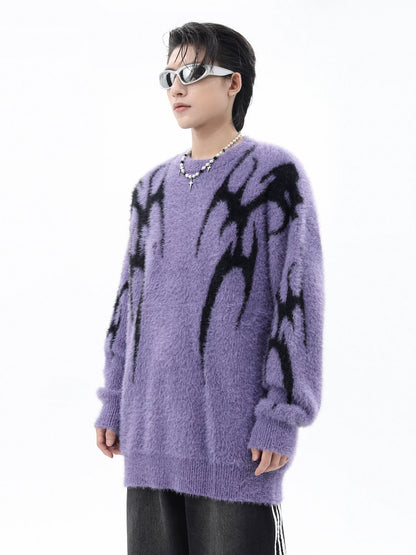 Shaggy Oversize Knit Sweater WN10450