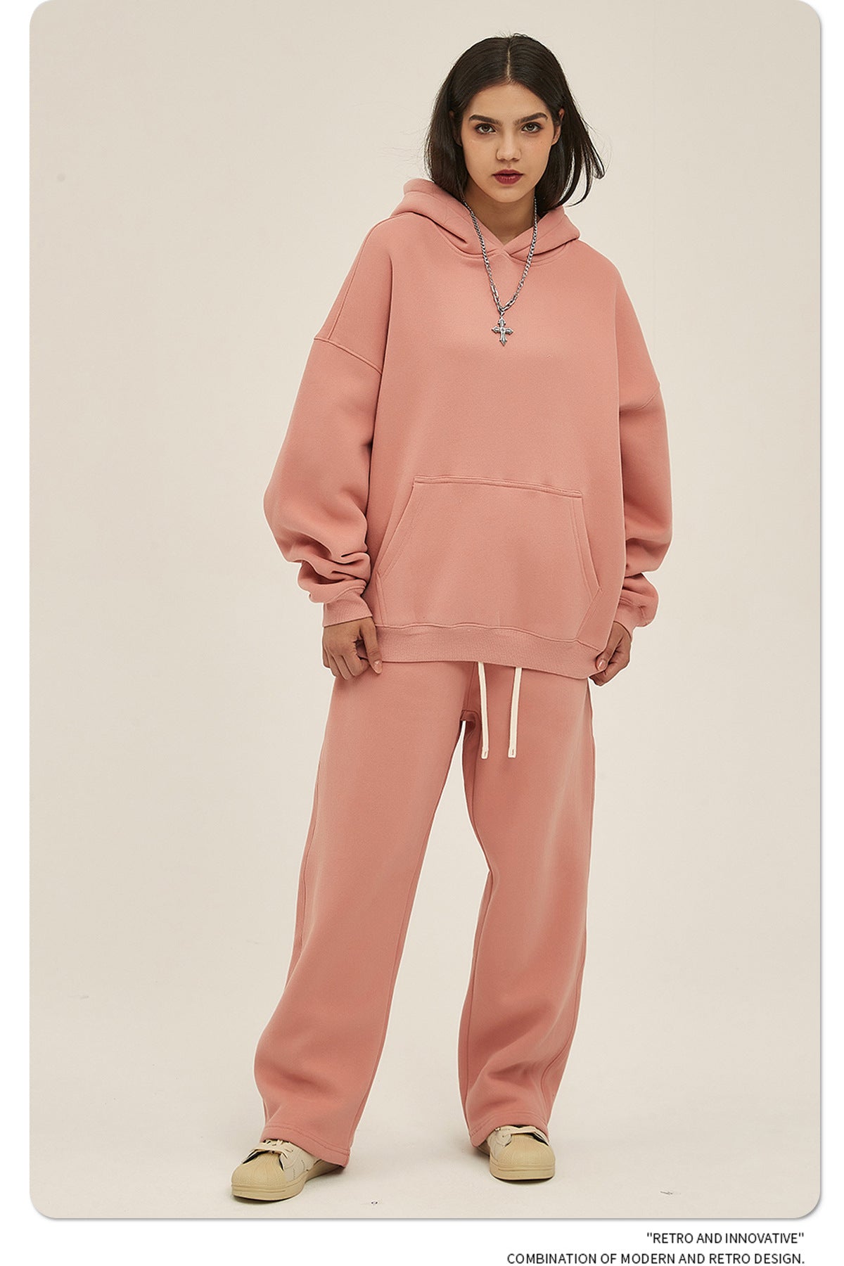 Oversize Heavyweight Hoodie & Heavyweight Sweatpants Setup WN6638-K