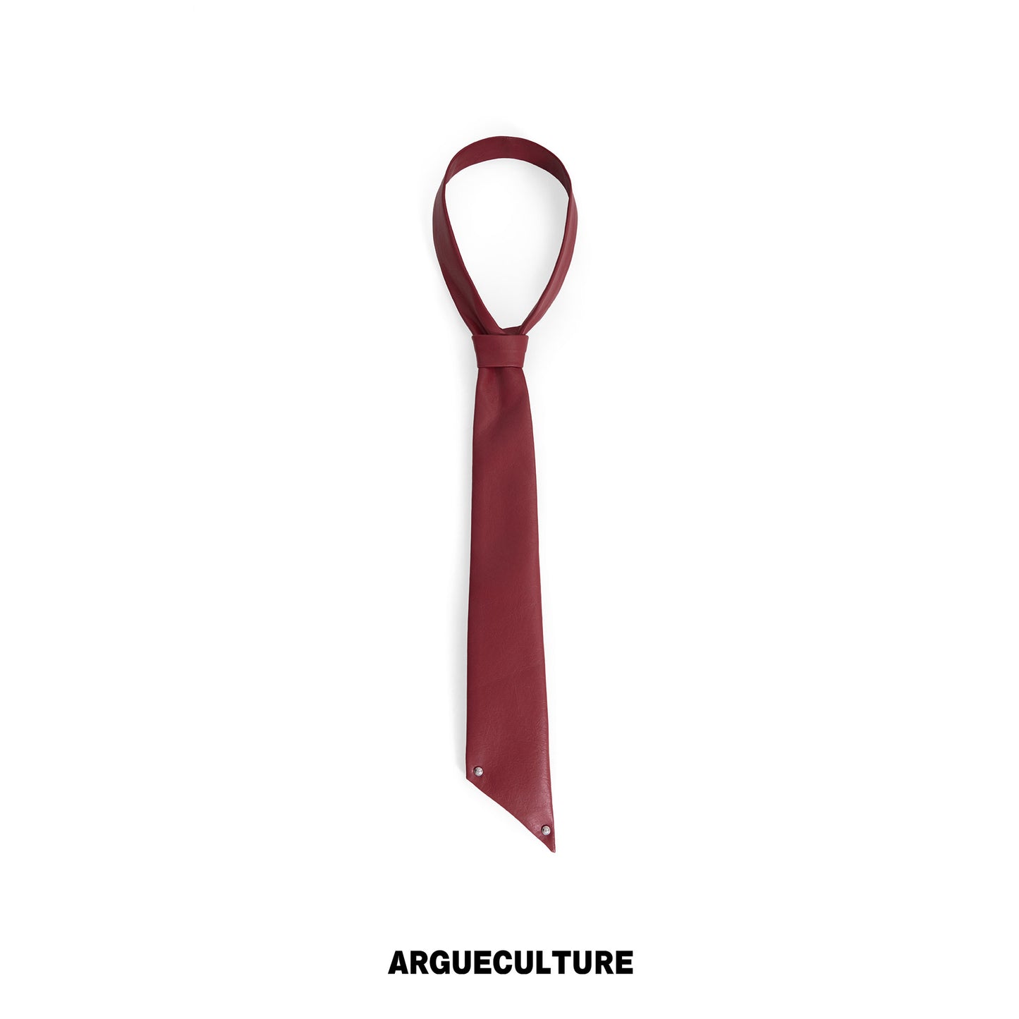 Crackle Asymmetric Leather Tie WN26988