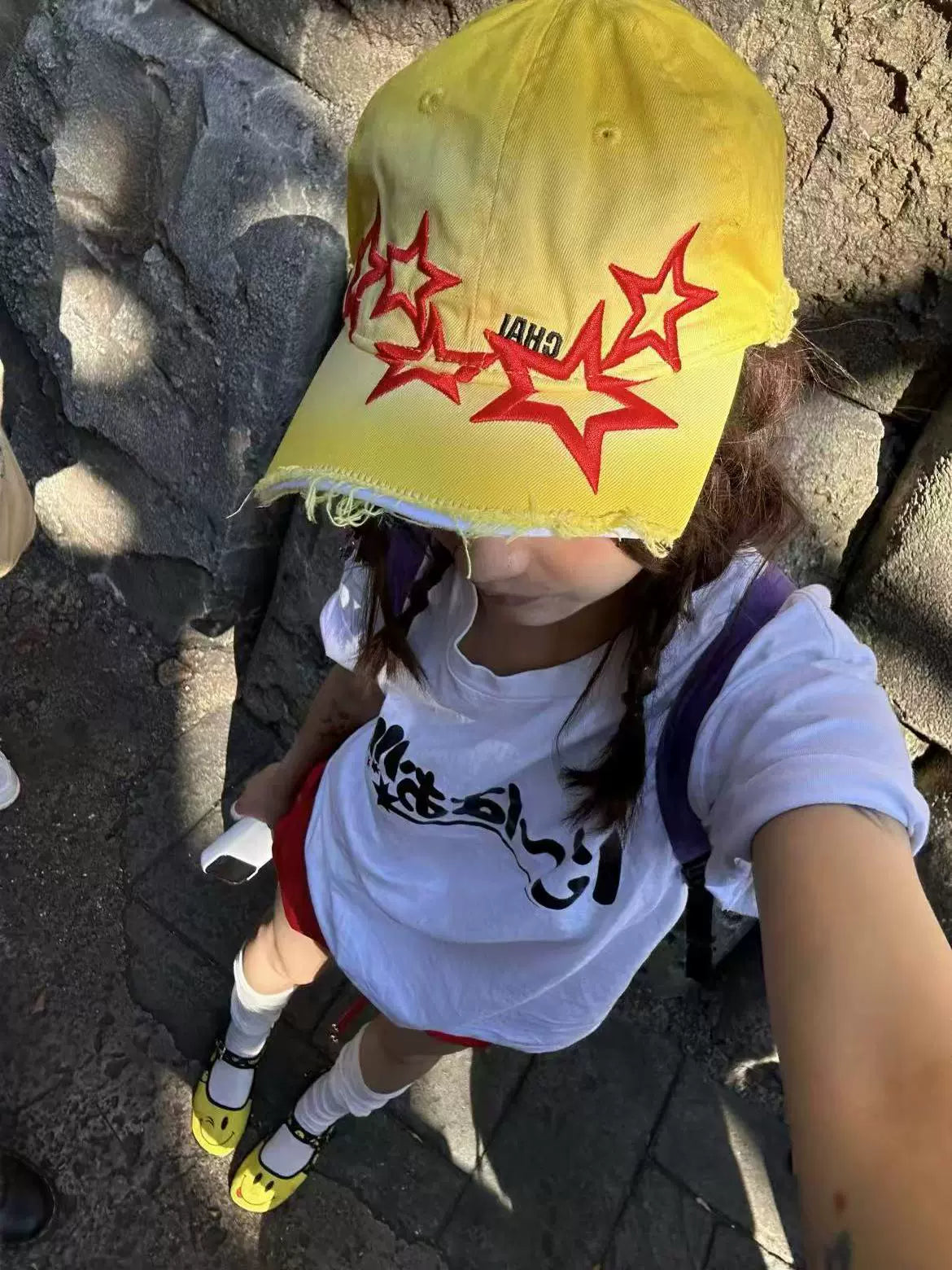 Star Embroidery Washed Baseball Cap WN19060