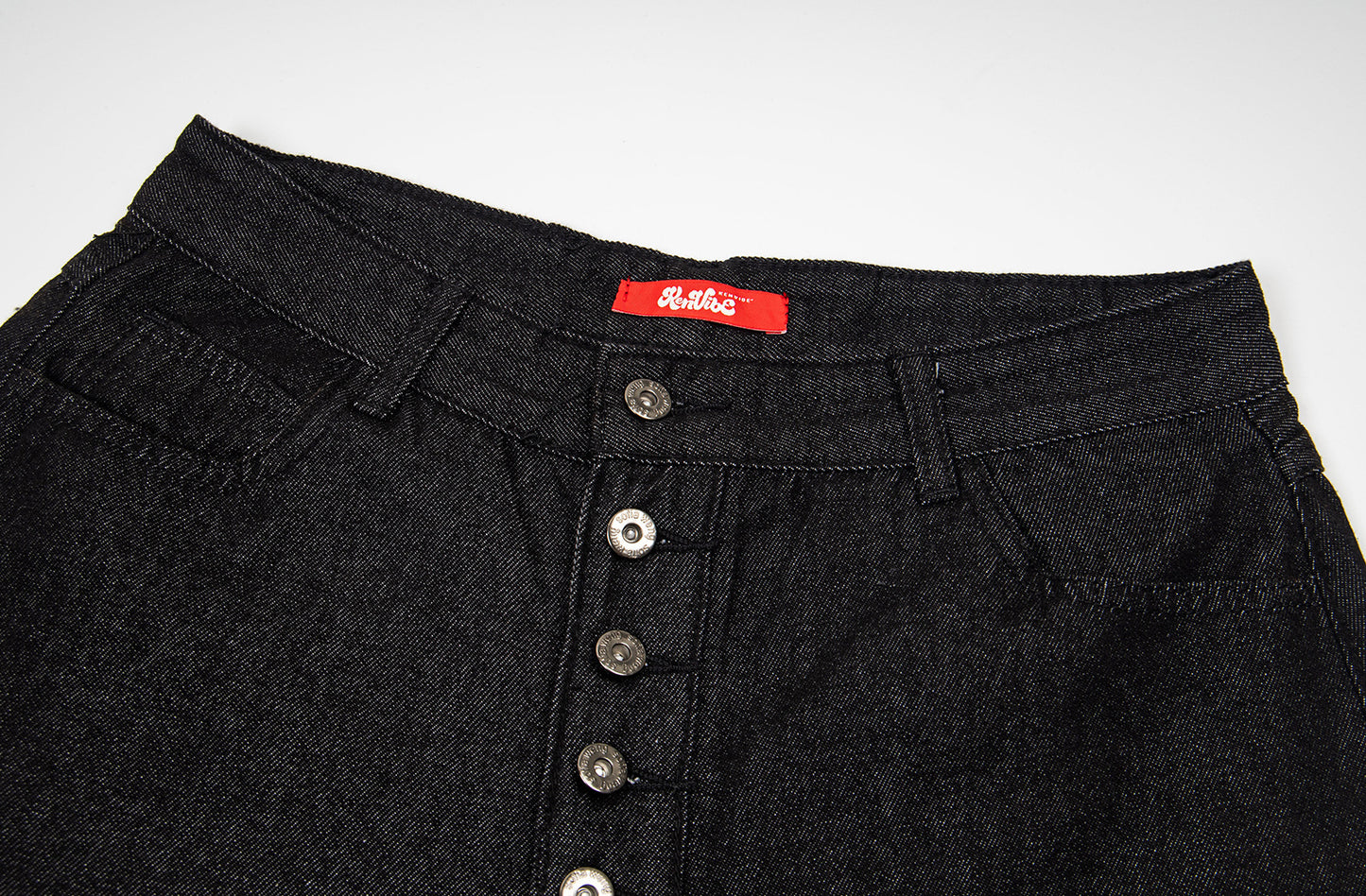 Washed Wide Leg Denim Short Pants WN25572