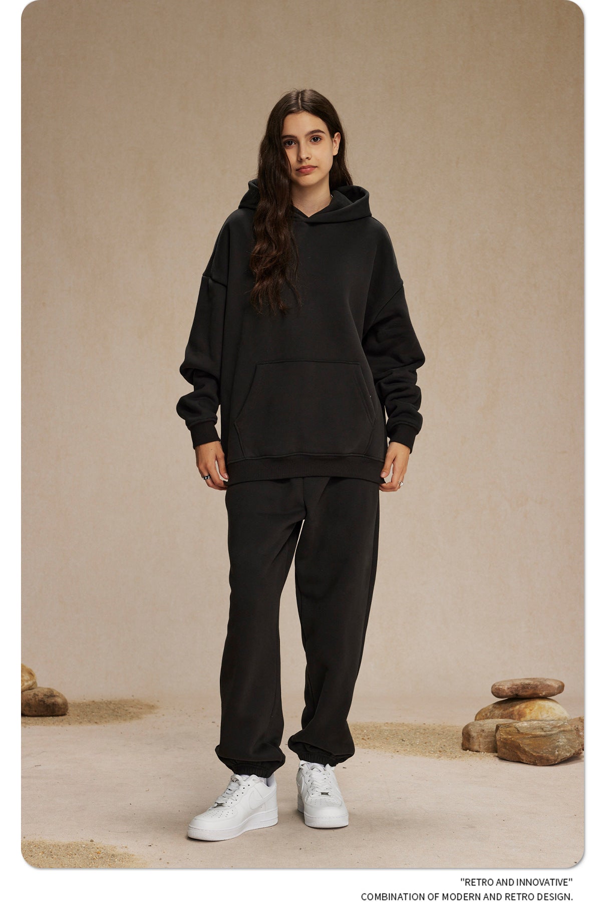 Oversize Plain Hoodie WN9968