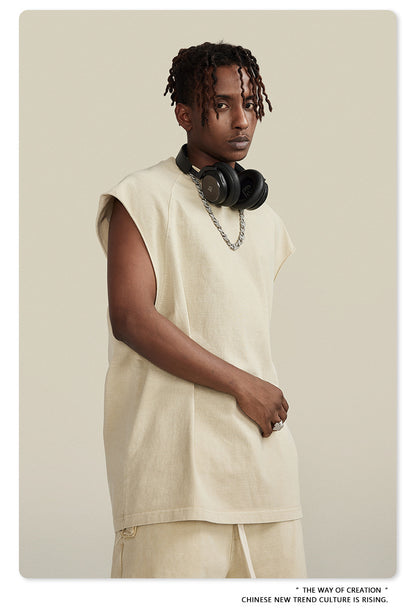 Washed Oversize Tank Top T-shirt WN6447